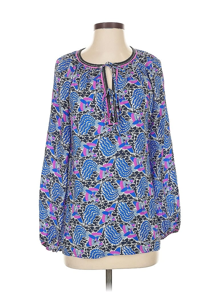 Click to view more detailed imagery on our partner's website Pre-owned Rungolee Long Sleeve Blouse In Blue