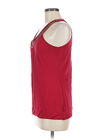 Design History Red Sleeveless Blouse Size M