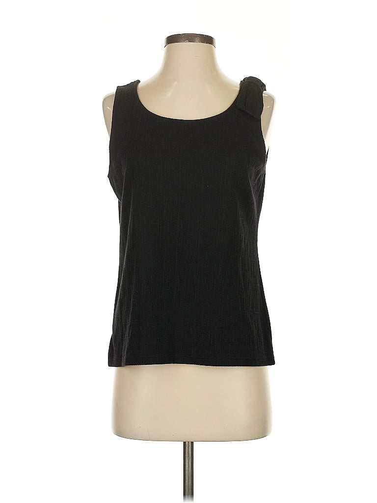 ANN TAYLOR FACTORY Pre-owned Sleeveless Top Black Scoop Neck Tops