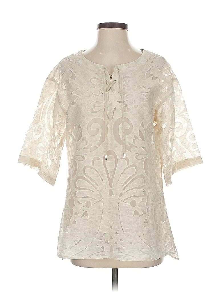 CARLISLE Pre-owned Short Sleeve Blouse In White