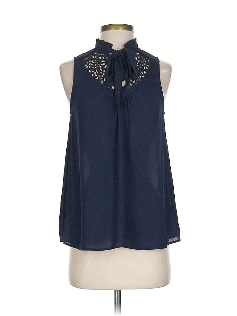 Click to view more detailed imagery on our partner's website Pre-owned Maeve Sleeveless Blouse In Blue