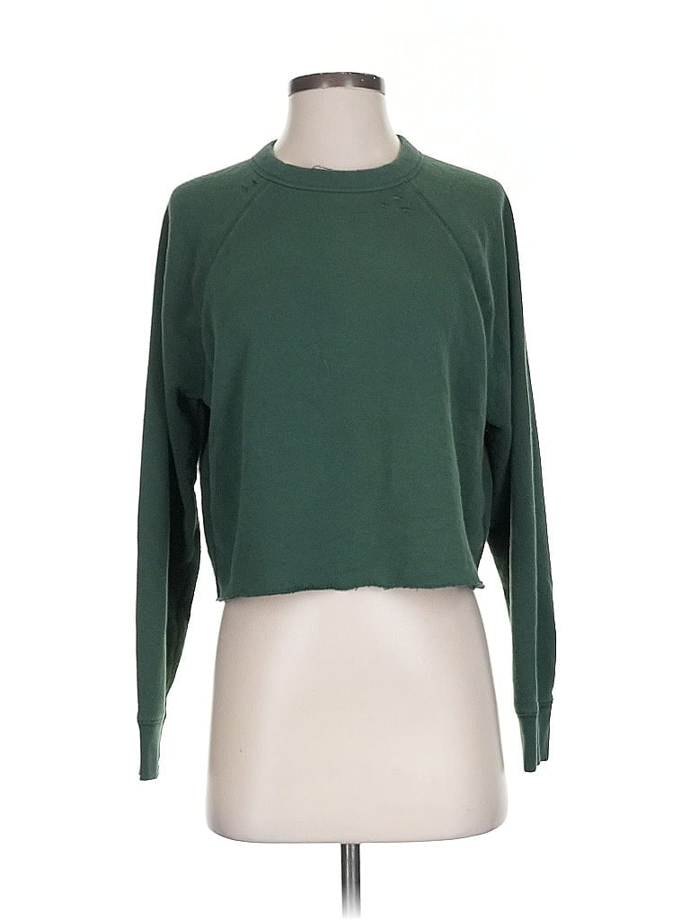 Pre-owned Aerie Long Sleeve T-shirt In Green
