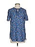 Old Navy 100% Rayon Paisley Blue Short Sleeve Button-Down Shirt Size S - photo 1