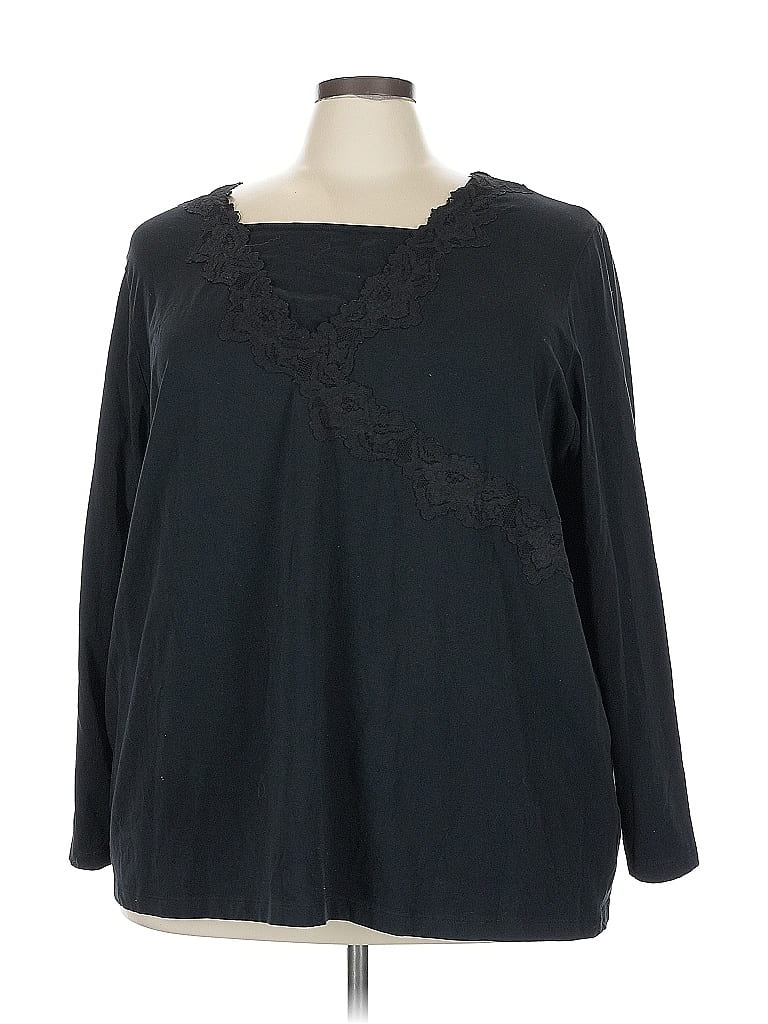 Pre-owned Liz & Me 3/4 Sleeve T-shirt In Black