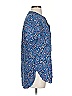 Old Navy 100% Rayon Paisley Blue Short Sleeve Button-Down Shirt Size S - photo 4