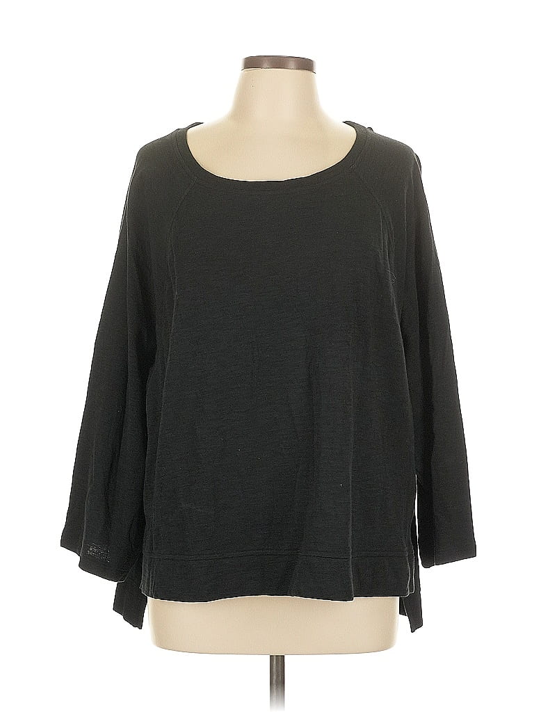 Pre-owned Victoria Sport 3/4 Sleeve Top Gray Boatneck Tops