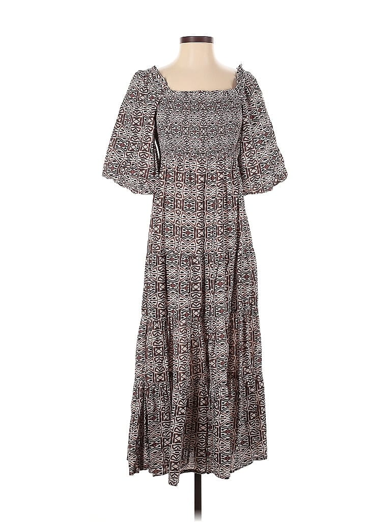 Pre-owned Sleeping On Snow Casual Dress In Burgundy