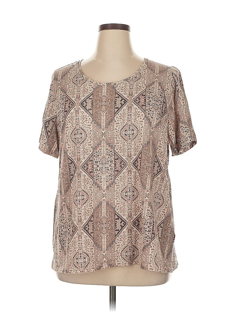 Click to view more detailed imagery on our partner's website Pre-owned Catherines Short Sleeve Blouse In Brown