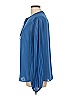 AKRIS 100% Polyester Blue Long Sleeve Blouse Size L - photo 5
