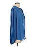 AKRIS 100% Polyester Blue Long Sleeve Blouse Size L - photo 4