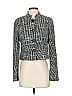 Ann Taylor LOFT Houndstooth Gray Black Jacket Size 4 - photo 1