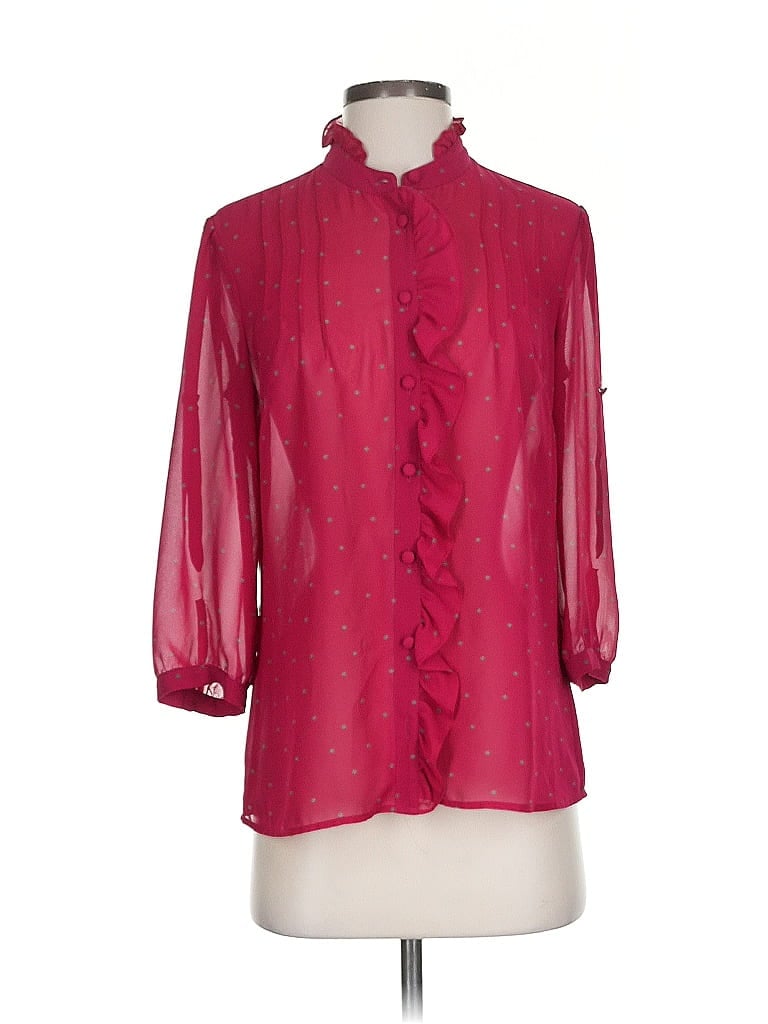 Click to view more detailed imagery on our partner's website Pre-owned Banana Republic Factory Store 3/4 Sleeve Blouse In Burgundy