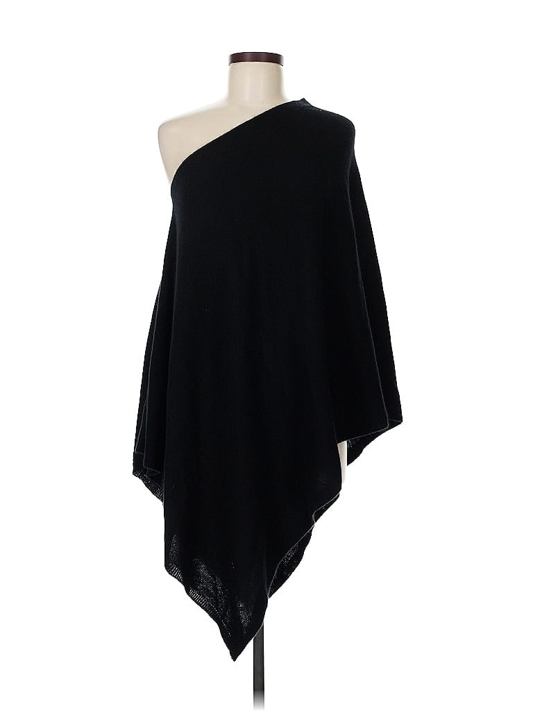 Sofia Cashmere 100% Cashmere Black Kimono One size - photo 1