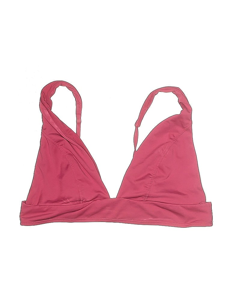 Click to view more detailed imagery on our partner's website Pre-owned Andie Swimsuit Top Burgundy Solid Pattern Swimwear