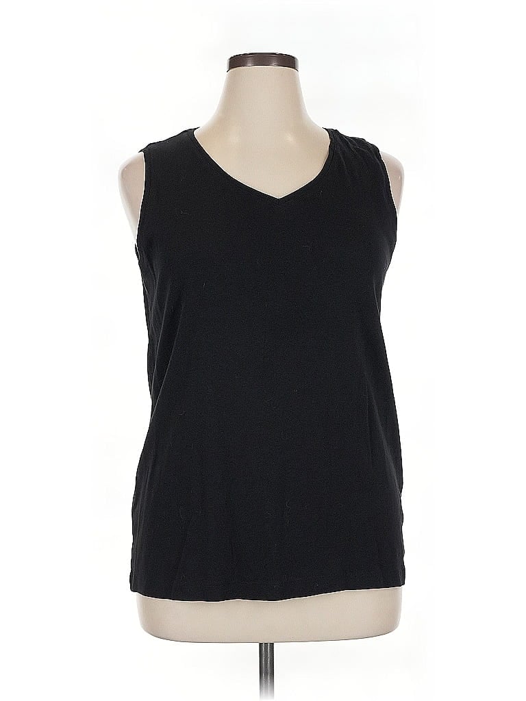 Click to view more detailed imagery on our partner's website Pre-owned Chico's Sleeveless T-shirt In Black