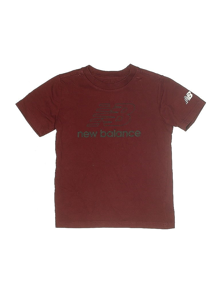 Click to view more detailed imagery on our partner's website Pre-owned New Balance Kids' Short Sleeve T-shirt In Burgundy