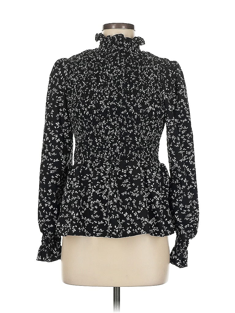 Pre-owned Shein Long Sleeve Blouse In Black