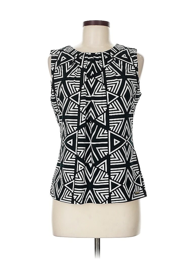 Pre-owned Calvin Klein Sleeveless Blouse In Black