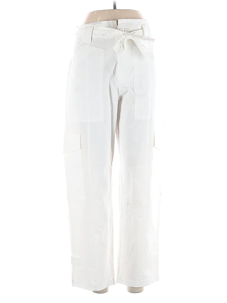 Pre-owned Olivaceous Cargo Pants In White