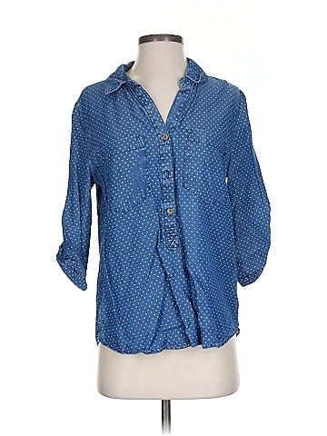 Velvet Heart 3/4 Sleeve Button-Down Shirt (view 1)