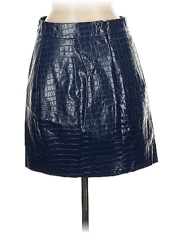 Porridge Faux Leather Skirt (view 2)