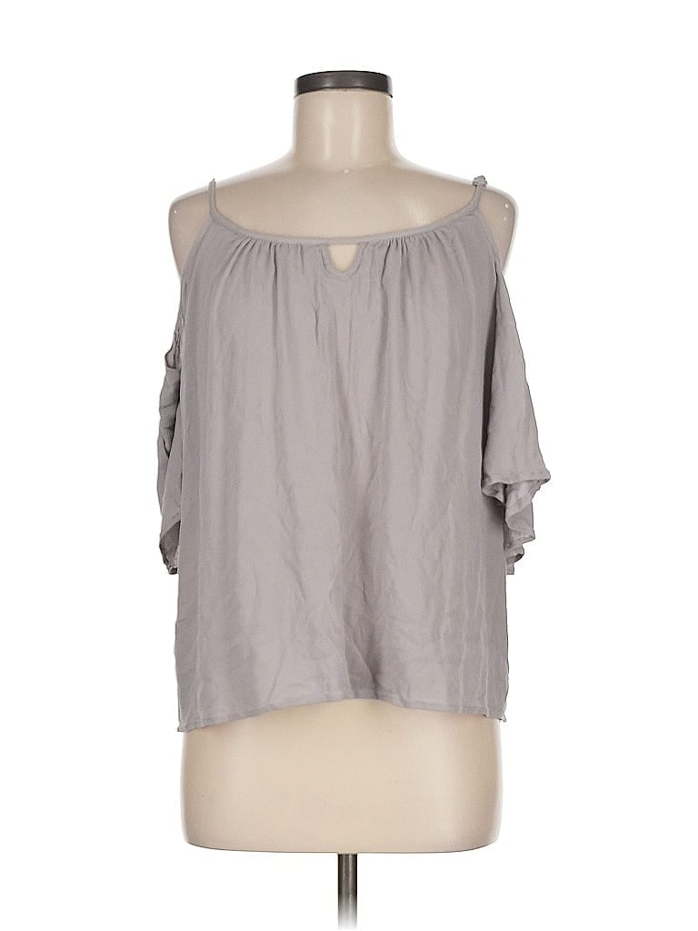 Pre-owned Torrid 3/4 Sleeve Blouse In Gray
