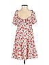 Lush 100% Polyester Floral Blue Pink Casual Dress Size S - photo 1