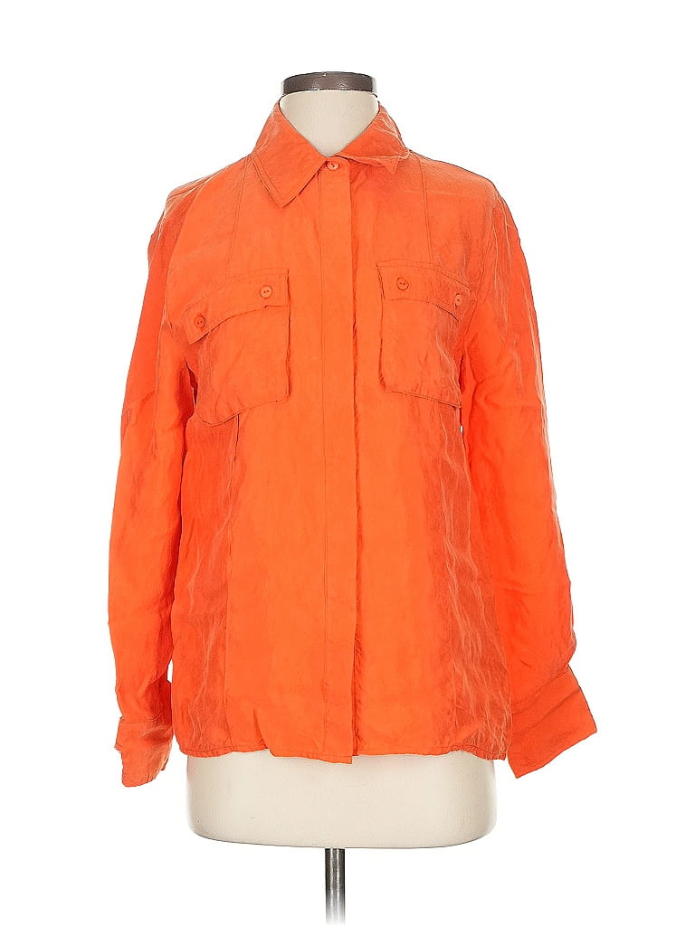Click to view more detailed imagery on our partner's website Pre-owned Motf Long Sleeve Blouse In Orange