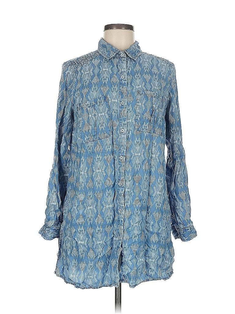NEW DIRECTIONS Pre-owned Long Sleeve Button Down Shirt In Blue