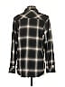 Dylan Plaid Black Long Sleeve Button-Down Shirt Size S - photo 2