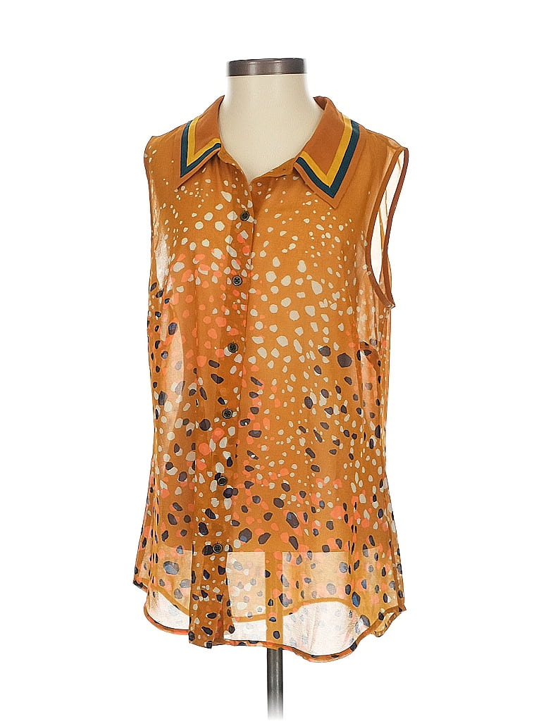 Pre-owned Cabi Sleeveless Blouse In Orange