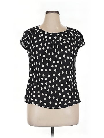 AK Anne Klein Short Sleeve Silk Top (view 1)