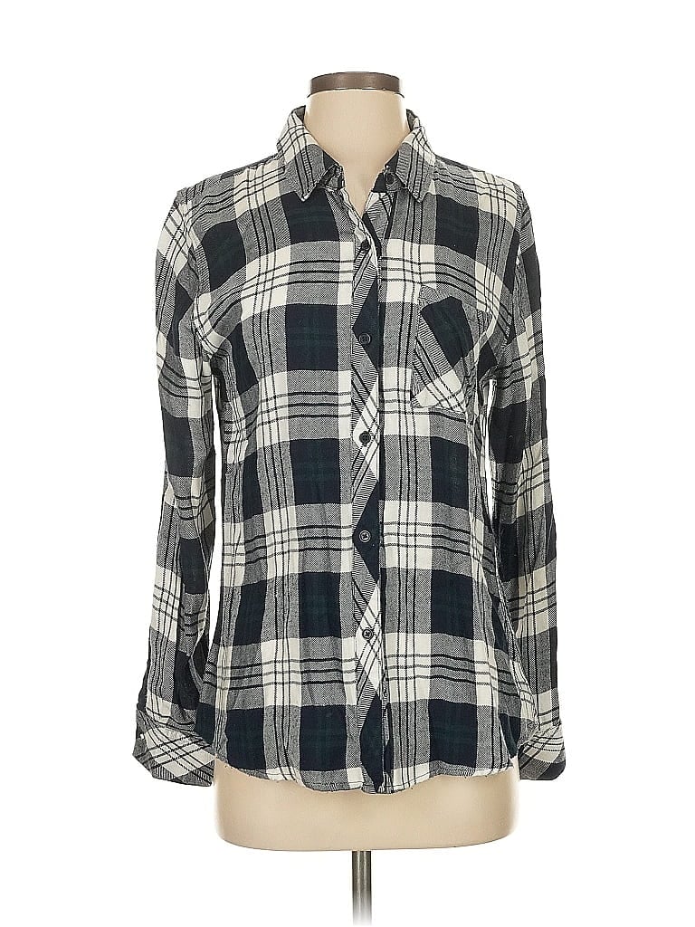 Pre-owned Rails Long Sleeve Button Down Shirt In Gray