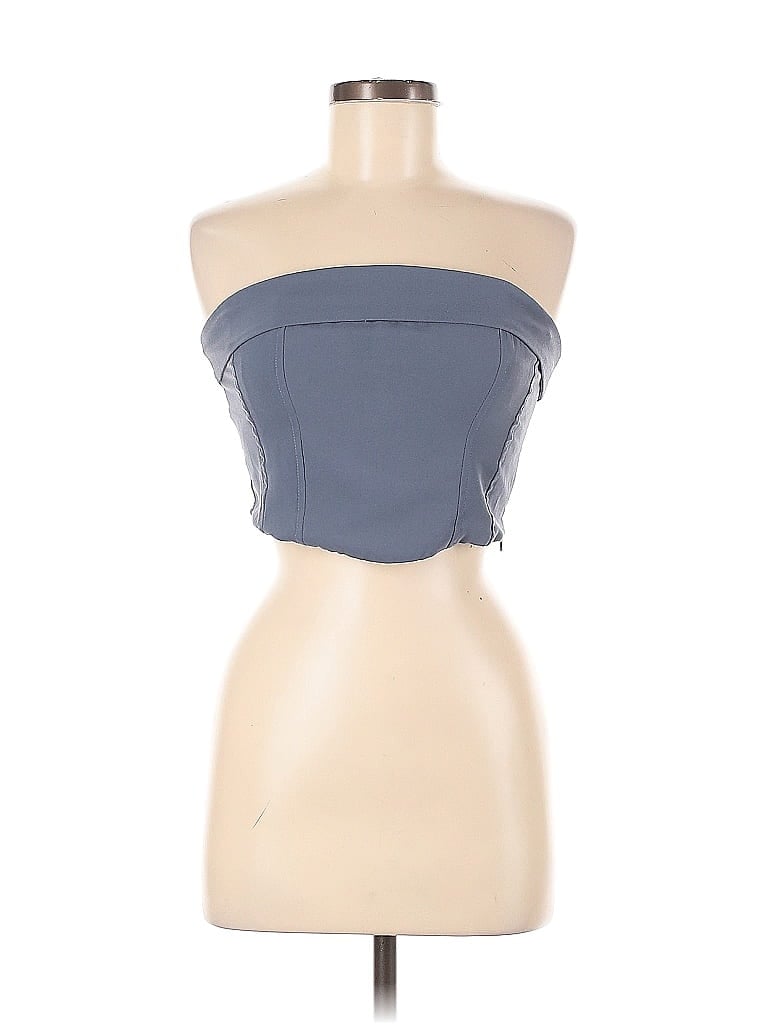 Pre-owned Cotton Candy La Tube Top Blue Strapless Neckline Tops