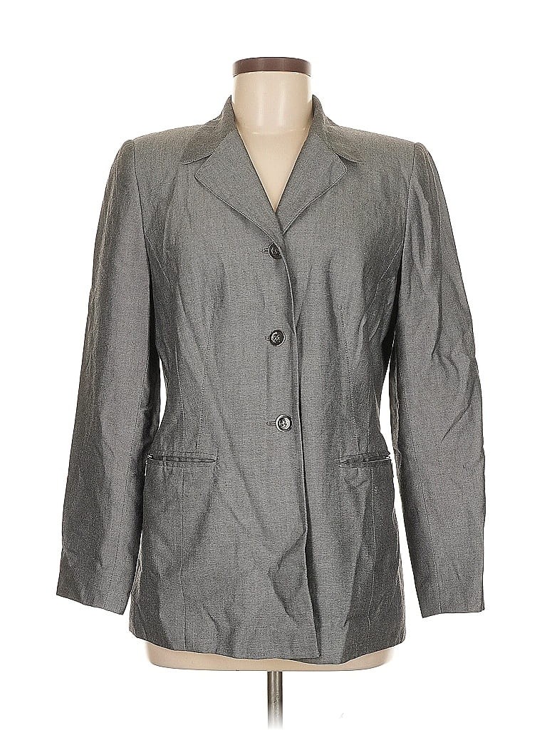 Pre-owned Dressbarn Blazer Jacket In Gray