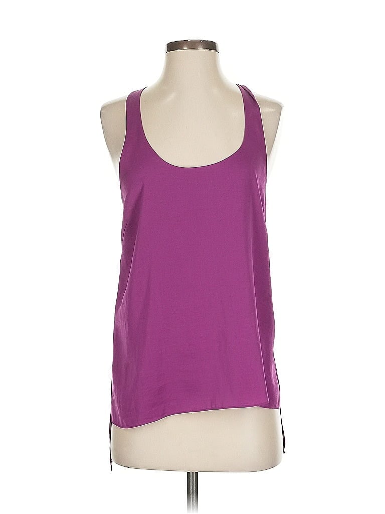 Click to view more detailed imagery on our partner's website Pre-owned Bcbgmaxazria Sleeveless Top Purple Halter Neckline Tops