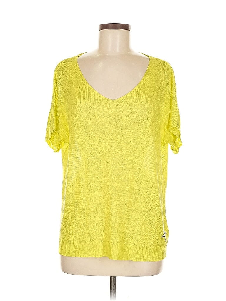 Pre-owned Soft Surroundings Cardigan Sweater In Yellow