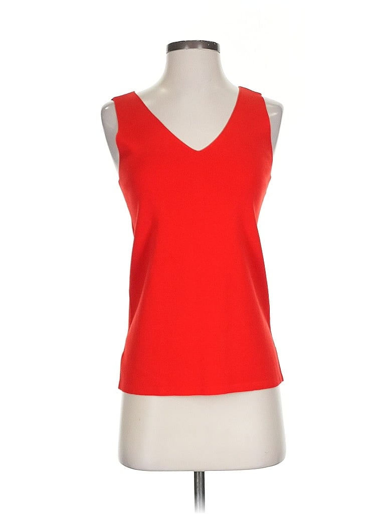 Click to view more detailed imagery on our partner's website Pre-owned Anne Klein Sleeveless Top Red V Neck Tops