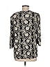 JM Collection Black 3/4 Sleeve Blouse Size M - photo 2