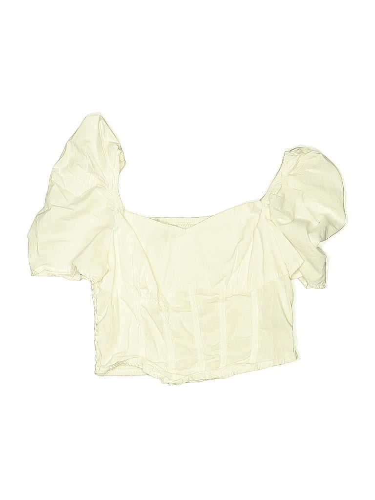 Pre-owned Shein Kids' Short Sleeve Blouse In White
