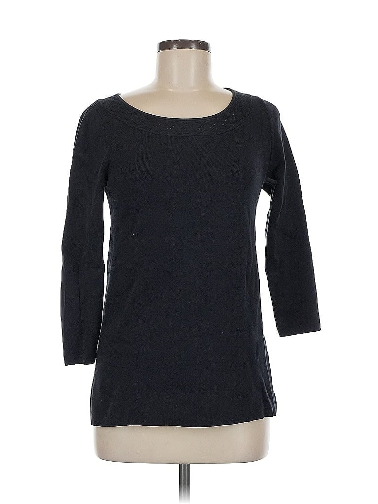 Pre-owned Talbots 3/4 Sleeve T-shirt In Black