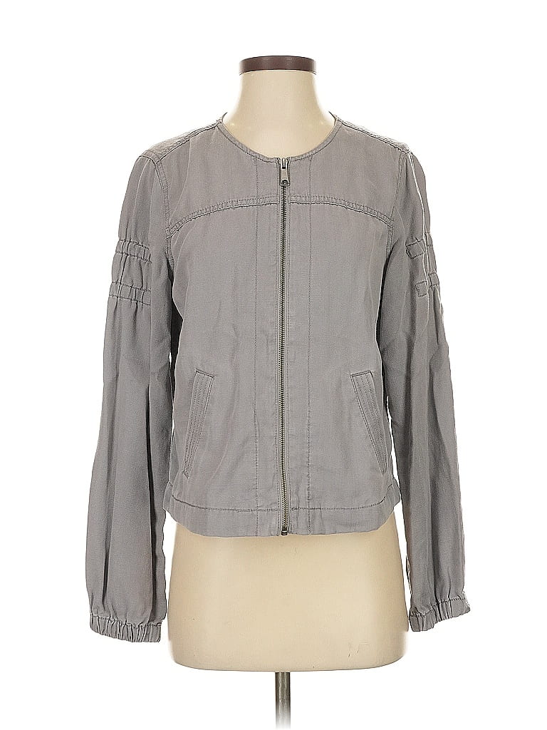 Pre-owned Ann Taylor Loft Jacket In Gray