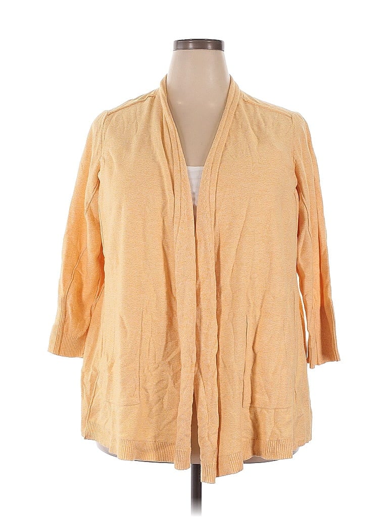 Pre-owned Nic + Zoe Cardigan Sweater In Orange