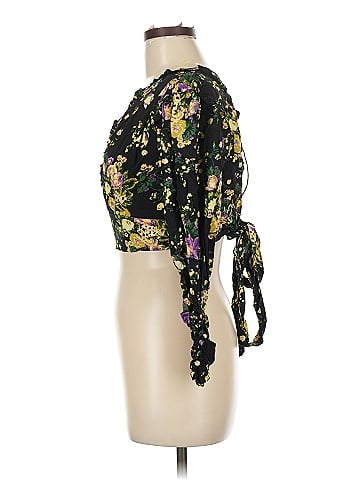 For Love & Lemons Black 3/4 Sleeve Blouse Size M