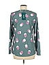 AALLYN Polka Dots Green Long Sleeve Blouse Size M - photo 2