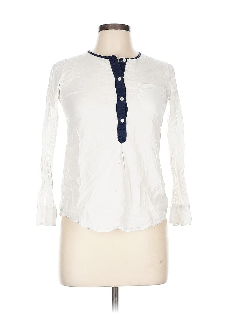 Pre-owned Unbranded Long Sleeve Blouse In White