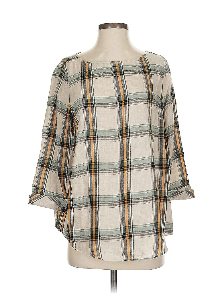 Click to view more detailed imagery on our partner's website Pre-owned Jjill 3/4 Sleeve Blouse In Brown