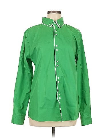 Allegra K Long Sleeve Button-Down Shirt (view 1)