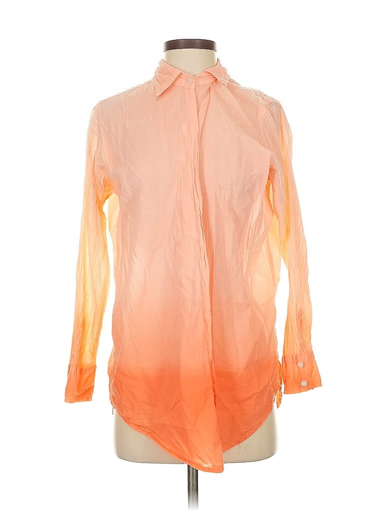 Pre-owned Letarte Long Sleeve Blouse In Orange