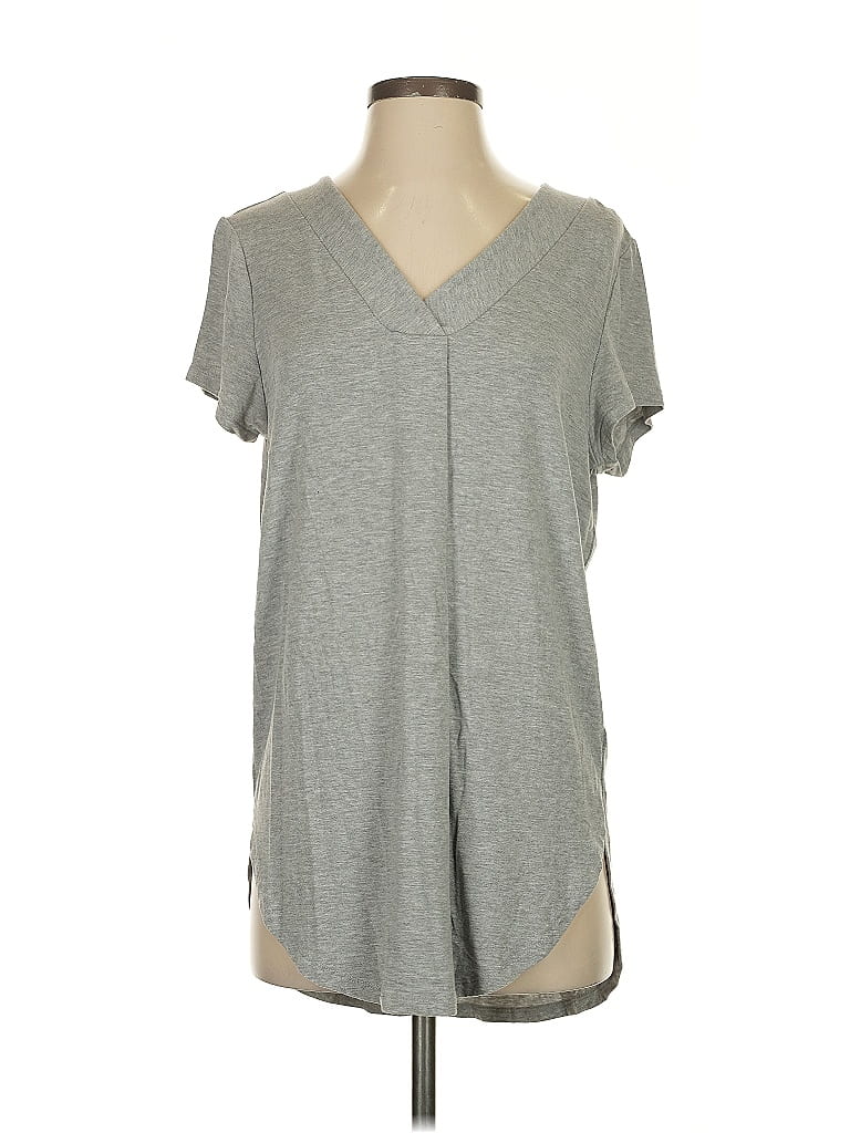 Pre-owned Old Navy Short Sleeve Top Gray V Neck Tops